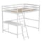 Flash Furniture White Full Loft Bed Frame with Desk and Ladder MH-LBD5-WH-F-GG - alternate 7